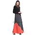 Asymmetrical panels abaya- Tricolor